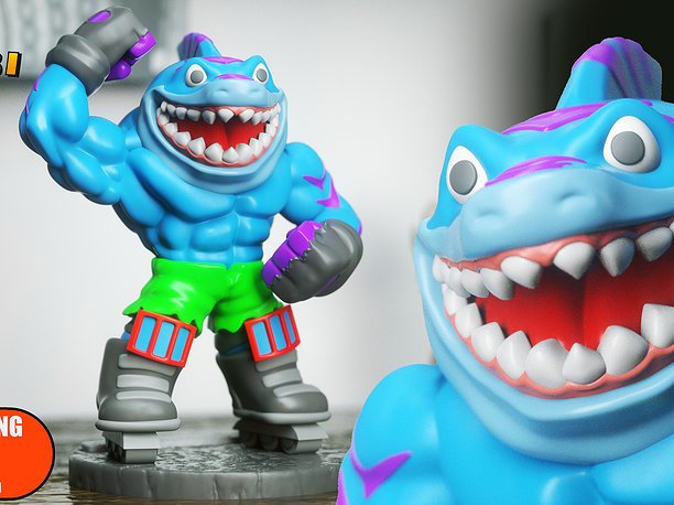 Street Sharks Streex Chibi  3DXM