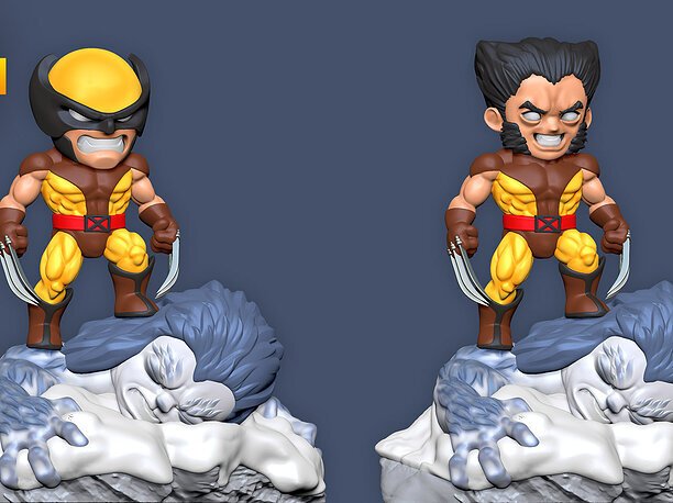 Wolverine vs Wendigo Chibi  3DXM