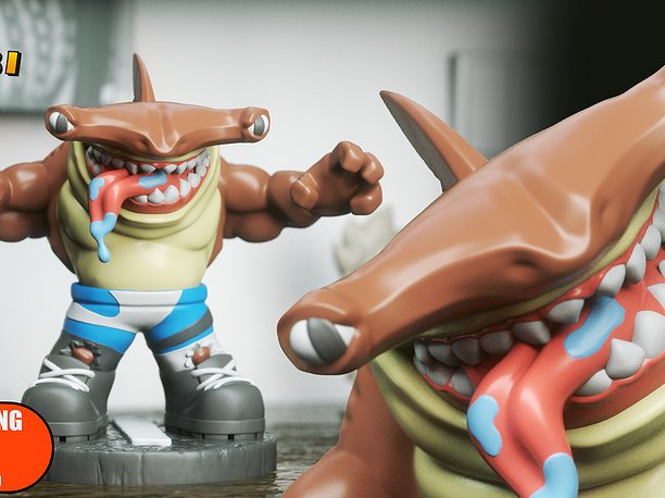 Street Sharks Jab Chibi  3DXM