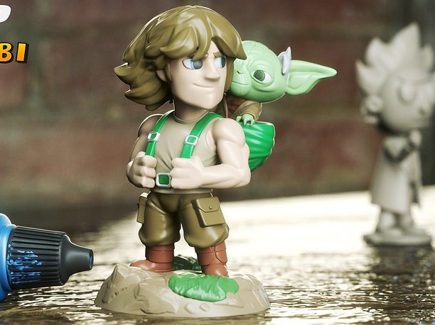 Luke and Yoda Chibi