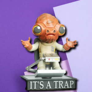 Admiral Ackbar 'It's A Trap' Star Wars Desktop Figurine - Iconic Sci-Fi Collectible