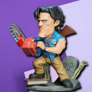 Ash Williams Evil Dead Stylized Chibi Resin Statue – Horror Movie Desk Decor