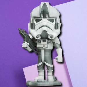 Star Wars AT-AT Driver Chibi-Style 3D Printed Desk Statue