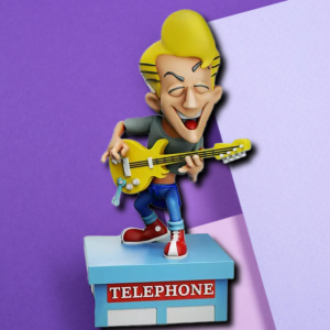 Rockin' Guitarist Cartoon Character Collectible Desk Figurine