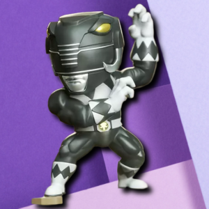 Chibi Black Power Ranger Collectible Figure | Desk Display & Gaming Miniature