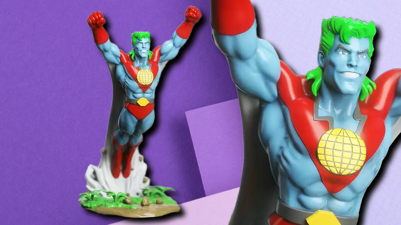 Captain Planet 3D Printed Statue – Eco-Hero Collector’s Desk Piece