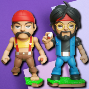 Cheech and Chong Collectible Vinyl Figures - Iconic Duo Desk Display