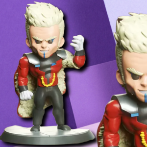 Stylized Anime Villain Chibi Figurine - Hand-Painted Desk Decor
