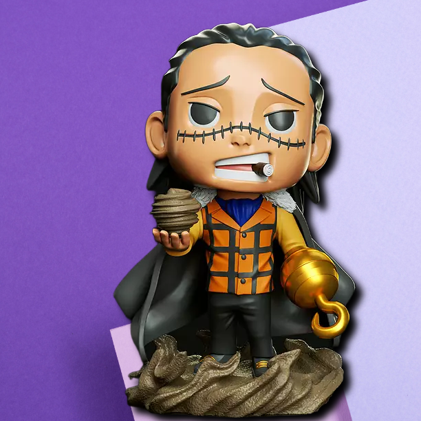 Sir Crocodile One Piece Chibi Figure - High-Quality Anime Desk Statue