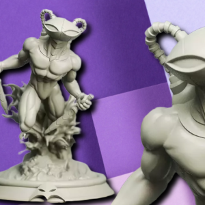 Black Manta Inspired Underwater Villain 3D Printed Resin Model | Collector's Gaming Miniature