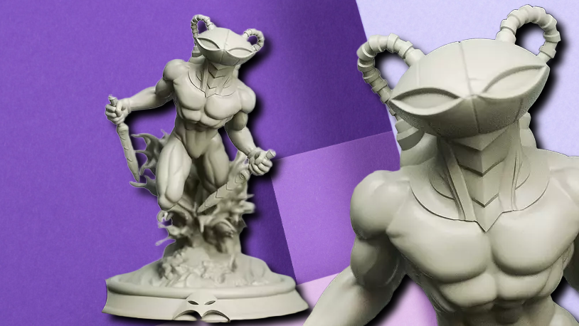 Black Manta Inspired Underwater Villain 3D Printed Resin Model | Collector's Gaming Miniature