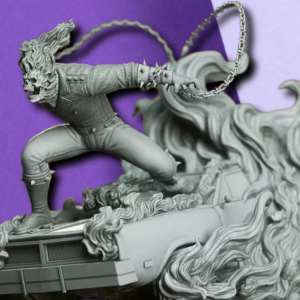 Ghost Rider Hellfire Charger Resin Statue | Premium 3D Printed Collectible