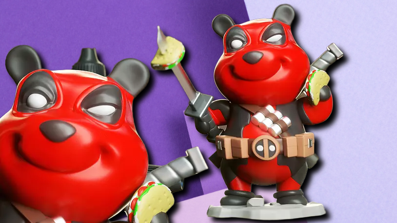 Deadpool Gummy Bear Mashup Collectible Figurine - Fun Desk Decor & Fan Gift