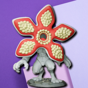 Demogorgon Upside Down Monster 3D Printed Miniature – Horror Fan Desk Statue