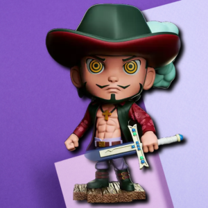 Dracule Mihawk Chibi Anime Figure - Collectible One Piece Desk Statue