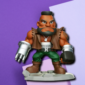 Chibi Warrior Miniature – Heavy Gunner Desk Figurine & Collectible