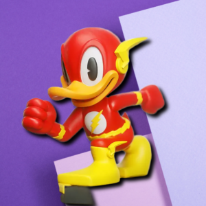 The Flash Duck Mashup Collectible Figure | Whimsical Superhero Desk Decor