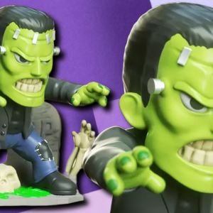Chibi Frankenstein Monster 3D Printed Figurine - Spooky Desktop Collectible