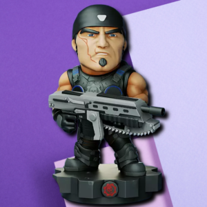 Marcus Fenix Chibi Style 3D Printed Statue | Gears of War Collector Figure