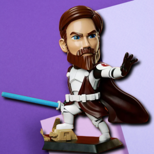 Obi-Wan Kenobi Clone Wars Stylized 3D Printed Statue