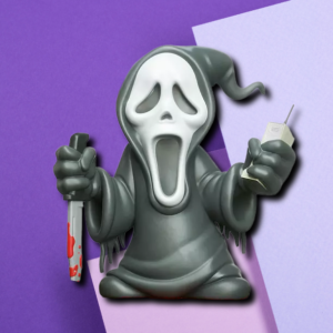 Chibi Ghostface Horror Movie Collectible Figurine - Desk Decor & Gift