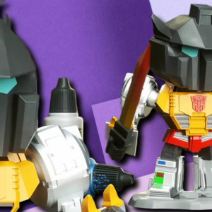Chibi Grimlock Transformer 3D Printed Statue | Custom Painted Desktop Collectible