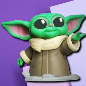 Grogu 3D Printed Statue – The Mandalorian Collectible Desk Companion