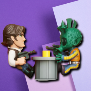 Star Wars Cantina Showdown Collector Figurine: Han Solo vs. Greedo Desk Statue