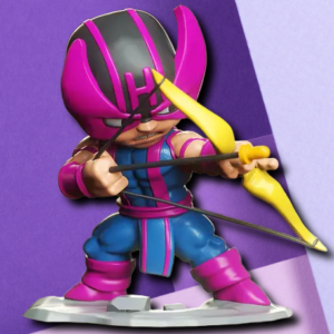 Chibi Hawkeye Marvel Superhero 3D Printed Desk Statue & Gaming Miniature
