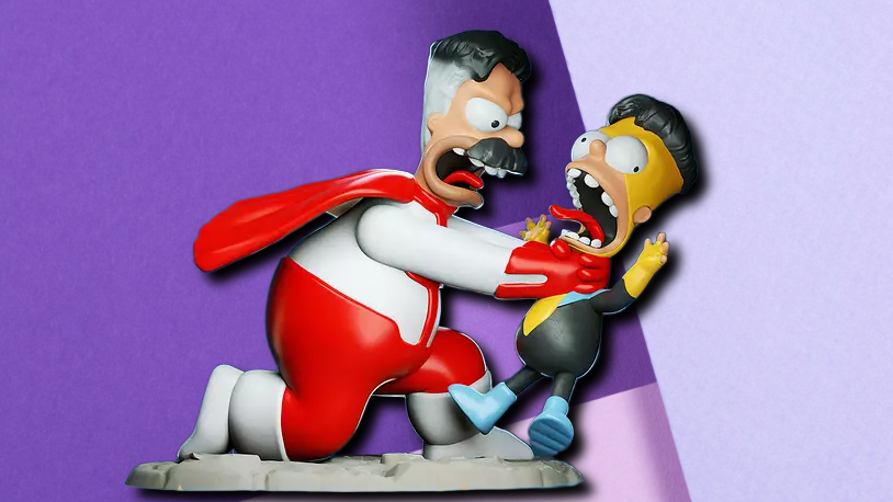 Think Mark! Omni-Man vs. Invincible Mashup Statue - Premium 3D Printed Desk Collectible