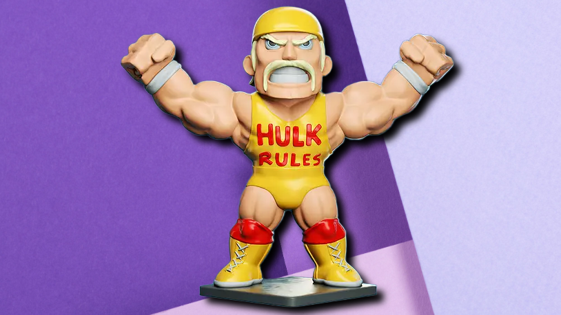 Hulk Hogan 'Hulk Rules' Chibi Wrestling Figure - Custom 3D Printed Desk Decor