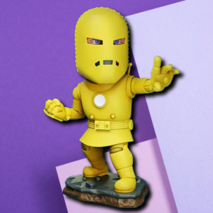 Retro Golden Armor Super Hero Statue - Collectible Desk Figure