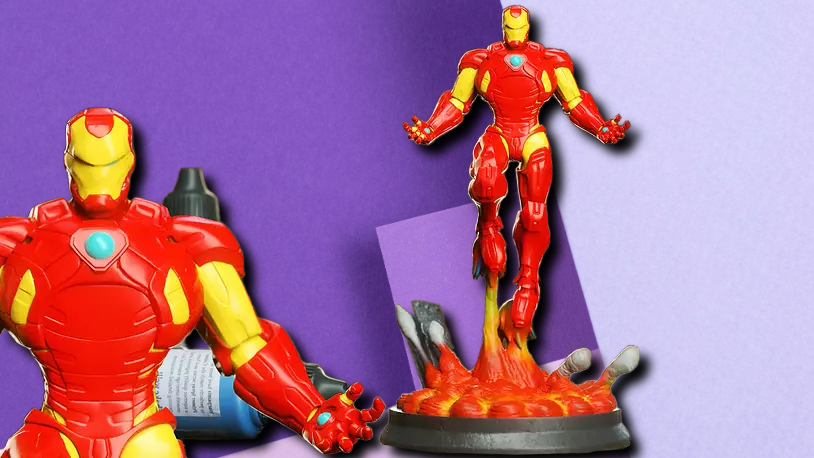 Iron Man Flying Marvel Miniature - Premium 3D Printed Statue for Desk Decor