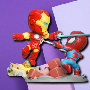 Iron Man vs. Spider-Man Chibi Diorama | Marvel Collector’s Statue