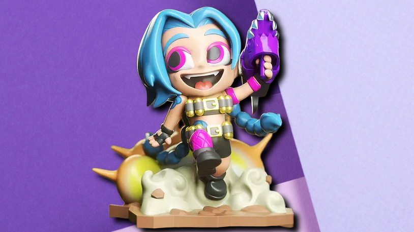 Chibi Jinx League of Legends Collectible 3D Printed Figure