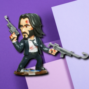 John Wick Chibi Action Figure - Premium 3D Printed Desk Collectible