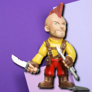 Post-Apocalyptic Survivalist Mohawk Miniature - Detailed 3D Printed Desk Statue