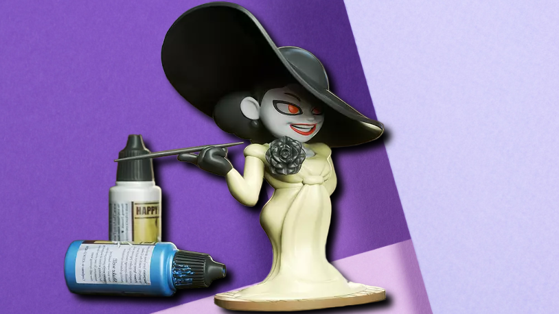 Resident Evil Lady Dimitrescu Stylized Chibi Resin Figurine – 3D Printed Collectible Desk Decor