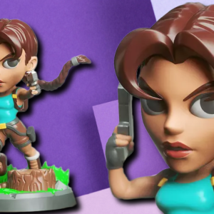 Chibi Lara Croft 3D Printed Statue – Tomb Raider Inspired Collectible Gaming Figurine