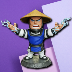 Raiden Mortal Kombat Chibi Collectible Figure - 3D Printed Gaming Decor