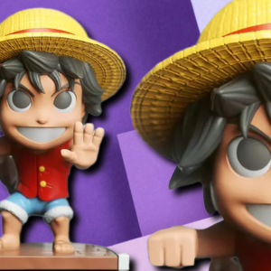 One Piece Monkey D. Luffy Chibi Vinyl-Style Desktop Figurine