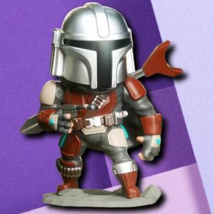 Chibi Mandalorian Bounty Hunter 3D Printed Figurine - Collectible Desk Decor