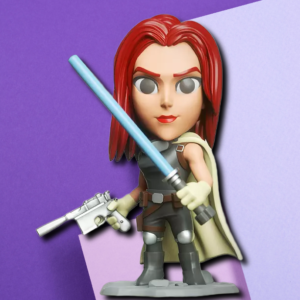 Mara Jade Skywalker 3D Printed Figurine - Custom Sci-Fi Desk Statue & Gaming Miniature