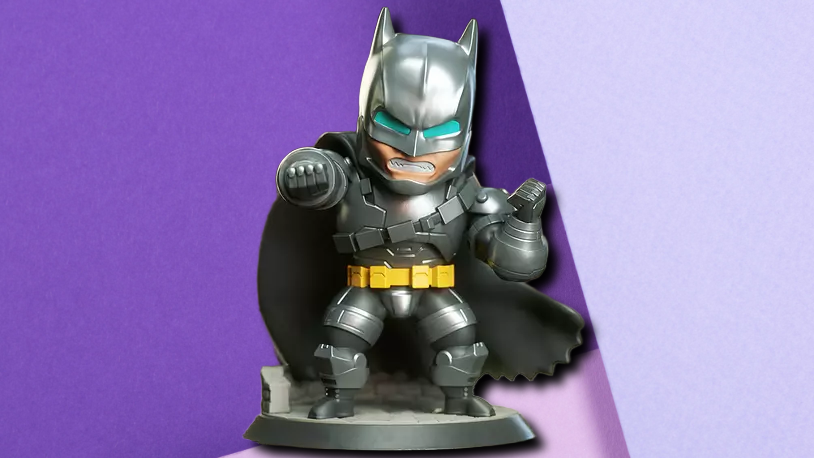 Armored Batman Chibi Style Collectible Figure | DC Comics Desk Statue
