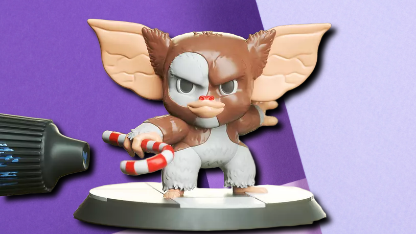 Gizmo Gremlin Holiday Candy Cane 3D Printed Desk Figure