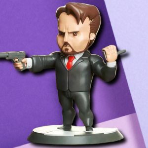 Chibi Secret Agent Action Figure - Detailed Desk Decor & Collectible Miniature
