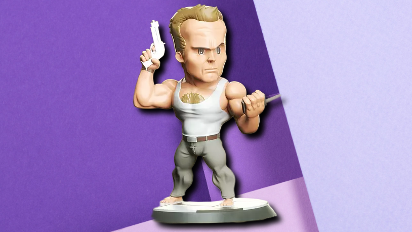 Die Hard John McClane Chibi-Style Action Figure - Collectible Desk Statue