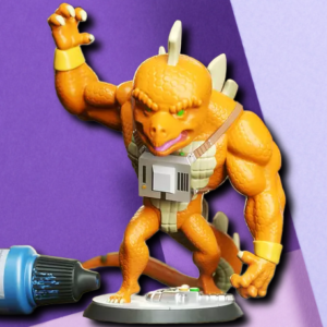 Retro Kaiju Lizard Muscle Figure – High-Detail 3D Printed Gaming Miniature & Collectible