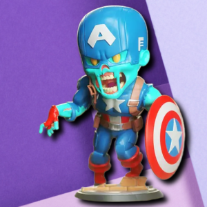 Zombie Captain America Chibi 3D Printed Statue | Marvel Collector Figurine
