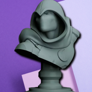 Moon Knight Bust | Detailed Super Hero 3D Printed Desk Decor & Collectible Statue